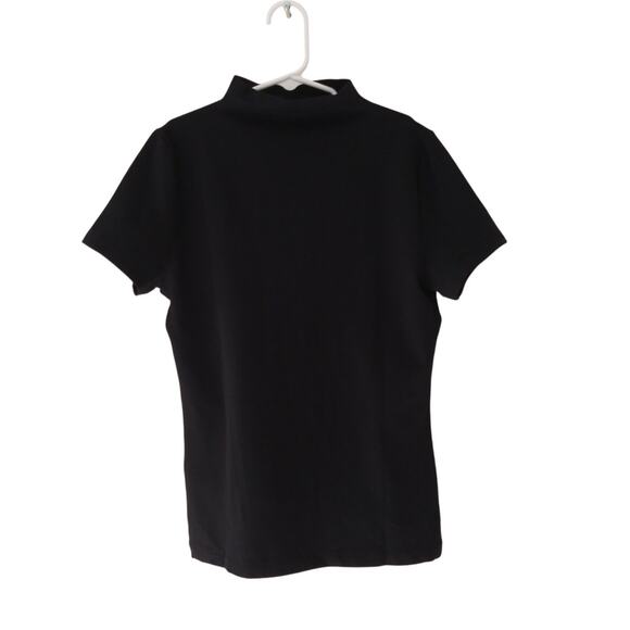NWT Madewell Short-Sleeve Mockneck Tee Black XS - Picture 6 of 10